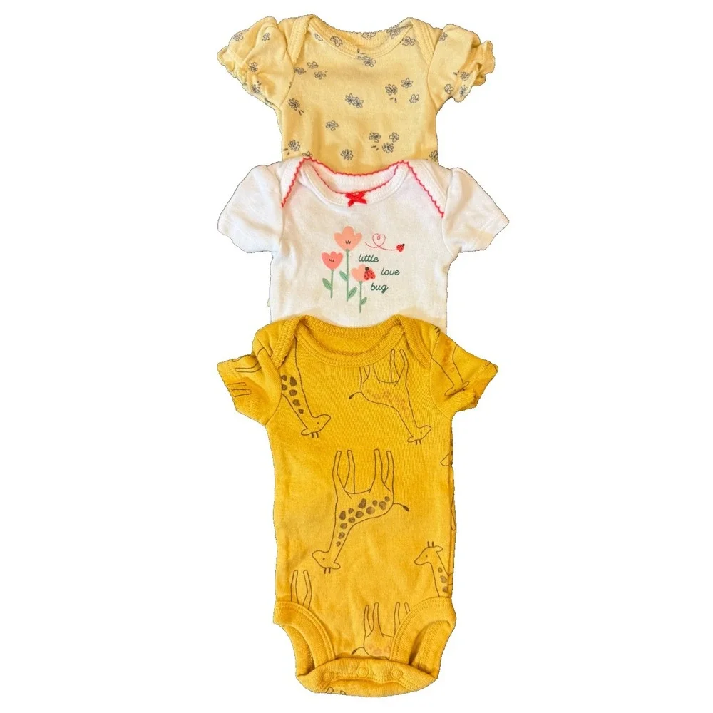 Preemie‎ Baby Girl Bodysuits Short Sleeve Shirts Outfits Summer Lot Cute Bundle